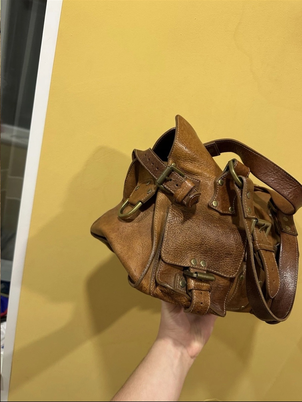 Mulberry Brown Leather Buckle Satchel - Picture 3 of 15
